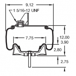 Spring Pro 889541 Air Spring, Replaces Firestone W01-358-9541 & Kenworth Airglide 200 C81-1005