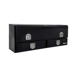 Buyers Products 1725651 Black Diamond Tread Aluminum Pick-Up Truck Contractor With Lower Drawers