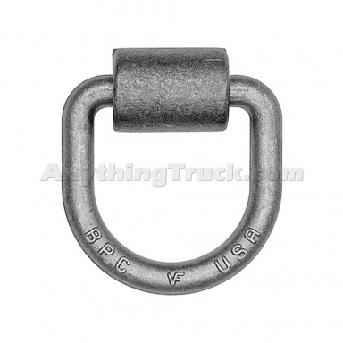 Forged D-Ring with Weld-On Mounting Bracket, 5/8" Dia. Ring, 6,130 lbs. WLL