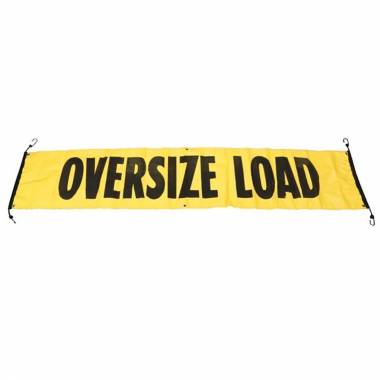 18" x 84" Oversize Load Sign With Heavy Duty Bungee Cords & 12" Black Lettering
