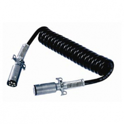 Phillips 22-4321 12 ft. 7-Way PERMACOIL Coiled Cable Assembly, Die-Cast Plugs