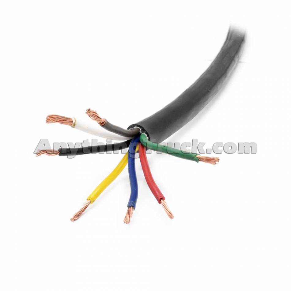 PTP 3224 7-Wire Black Cable, 1/10 & 6/12 Gauge Wires (Order Feet