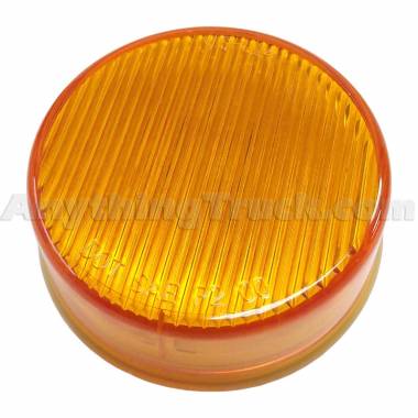 Pro LED 250YS Amber 2-1/2" Round LED Marker Light, Stripe Lens, 13 LEDs, Grommet, 12V