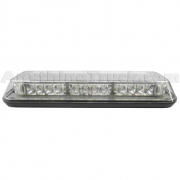 Low-Profile Amber Mini Light Bar LED Warning Lamp - 10-30 VDC, Clear Lens