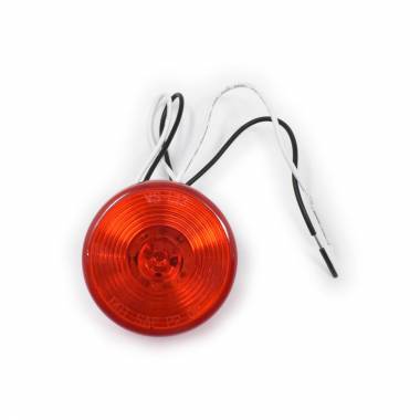 Pro LED 200RCHW Red 2" Round Hard-Wired LED Marker Light, Circle Lens, 10 LEDs, 12V