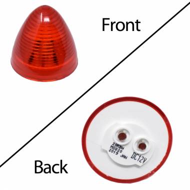 Pro LED 20RBH Red 2" Beehive LED Marker Light, 10 LEDs, Grommet/Twist-Lock, 12V