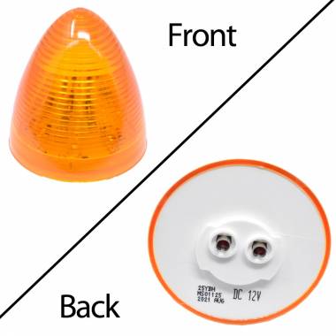 Pro LED 25YBH Amber 2.5" Beehive LED Marker Light, 13 LEDs, Grommet/Twist-Lock, 12V