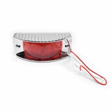 Pro LED 380R Red LED Marker Light with Chrome ABS Guard, 12 LEDs, 12V