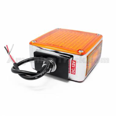 Left-Hand, Double-Face Pedestal LED Turn Signal Light, Single Mounting Stud