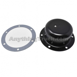 Stemco 340-5096 Steel Bolt-On Hub Cap, 6 Holes, 5-1/2" Bolt Circle, Grease Applications, Vented