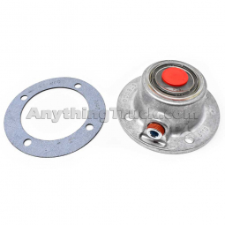Stemco 343-5110 Bolt-On Hub Cap & Gasket, 4 Holes, 3-5/8" Bolt Circle, 2-1/4" Height, With Side Plug