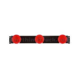 Truck-Lite 10744R Model 10 Metal ID Bar with Three 2-1/2" Red Marker Lights