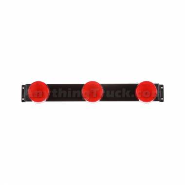 Truck-Lite 10744R Metal ID Bar with Three 2.5" Red Incandescent Marker Lights, 12V