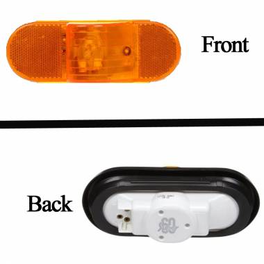 Truck-Lite 60015Y 60 Series 6" Oval Incandescent Mid-Trailer Turn Signal/Marker Kit, Amber Lens, 12V