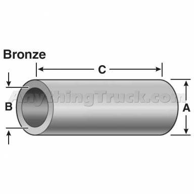 Bronze Spring Pin Bushing, 1-1/4" ID x 1-5/8" OD x 4" Long