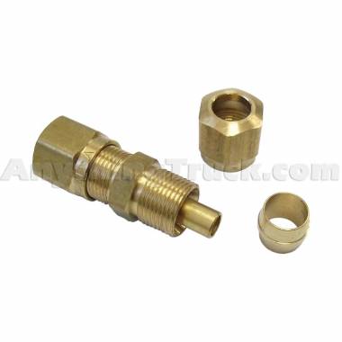 PTP 016260 Brass Union for 3/8" Nylon Air Brake Tubing