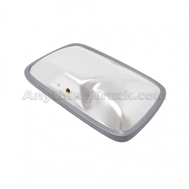 Velvac 704032 White 6-1/2" x 10" Side Mount Mirror