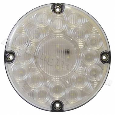 Pro LED 71C 7" Round LED Back-Up Light, 4-Hole Flange Mount, Clear Lens, Multi-Volt