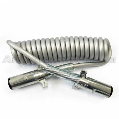 Tectran 37241 15 ft. 7-Way Powercoil, 6/12 & 1/10 Gauge, 12" Leads, Non-ABS