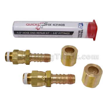 Tramec Sloan 431408 1/2" Hose End Air Brake Hose Repair Kit With 3/8" Fittings