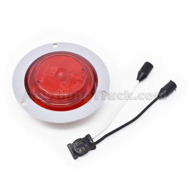 Truck-Lite 10051R Red 2-LED 2.5" Flange-Mount Clearance/Marker Light Kit, SAE P2/PC