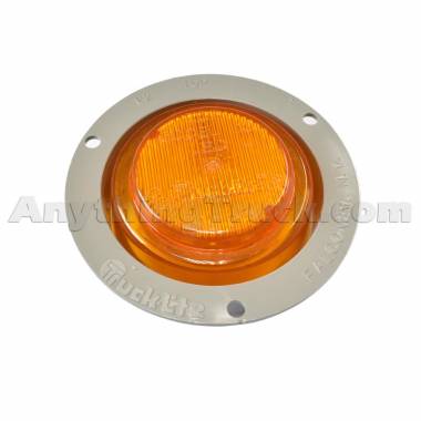 Truck-Lite 10251Y Amber 2-LED 2.5" Flange-Mount Fit 'N Forget LED Marker Light, 12V