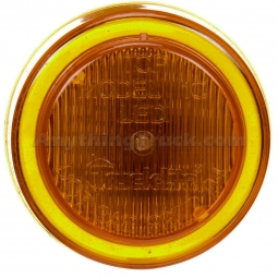 Truck Lite 10256Y Amber 3 LED 2.5" Round Marker Light, 12-24 Volt DC