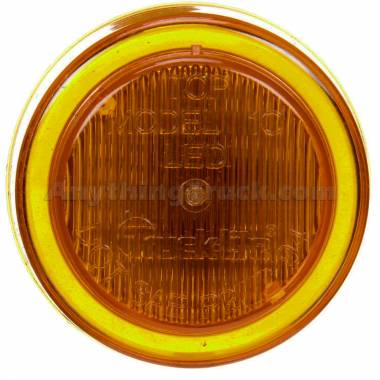 Truck-Lite 10256Y Amber 3-LED 2.5" Round Marker Light, 12V/24V, Grommet Mount