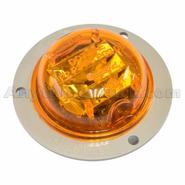 Truck-Lite 30279Y Amber 2" High-Profile Flange-Mount PC-Rated LED Marker Light, 12V