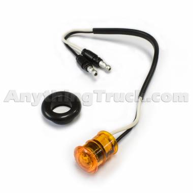 Truck-Lite 33050Y Amber 3/4" Model 33 LED Marker Light with EPDM Grommet, 1 LED, 12V