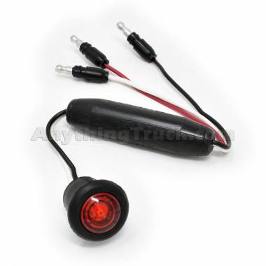 Truck-Lite 33206R Red 3/4" 33-Series Dual-Brightness LED Marker, Closed-Back Grommet