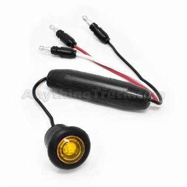 Truck-Lite 33206Y Amber 3/4" 33-Series Dual-Brightness LED Marker, Closed-Back Grommet