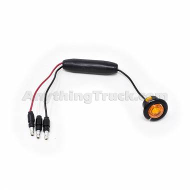Truck-Lite 33207Y Amber 3/4" 33-Series Dual-Brightness LED Marker, Nylon Flange Mount