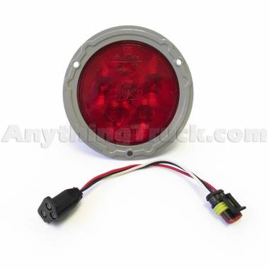 Truck-Lite 44032R 6-Diode 4" Round LED Stop/Tail/Turn Light, Flange, 12V, DOT
