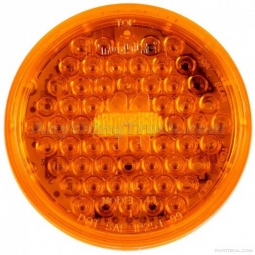 Truck-Lite 44212Y Super 44, 4" Round Amber Grommet Mounted Strobe Light
