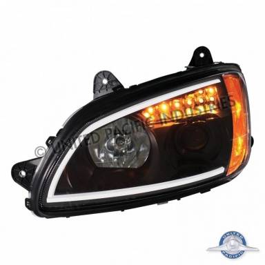 United Pacific 31463 LH "Blackout" Kenworth T660 Projection Headlight, Drivers Side (DISCONTINUED)