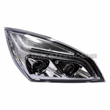 UP 35820 Chrome LED Projection Headlight, Fits 2018+ Freightliner Cascadia - RH Passenger Side