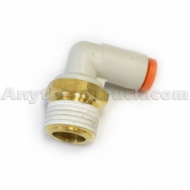 Velvac 016212 1/8" NPT x 1/8" Tube 90 Degree Push-To-Connect Swivel Elbow