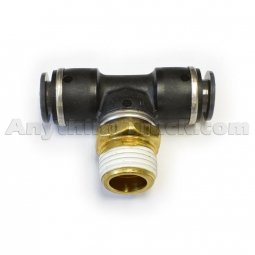 Velvac 016366 3/8" NPT x 3/8" Tubing Push-To-Connect Male Branch Swivel Tee