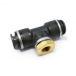 Velvac 016416 Female Branch Tee, 1/8" NPT, 3/8" PTC Tube