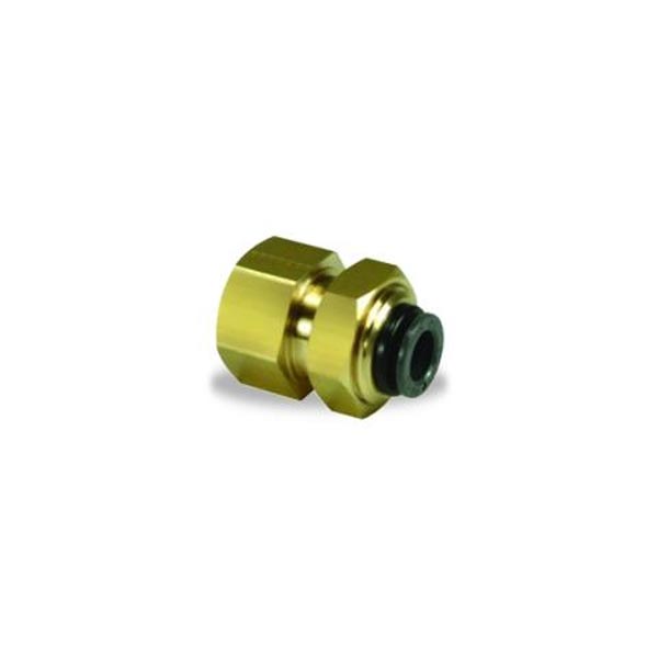 Velvac 016813 Push to Connect Bulkhead Fitting, 3/8" PTC, 1/4" NPT