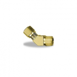 1/2" NPT Male 45 Degree Connector for 1/2" Nylon Air Brake Tubing