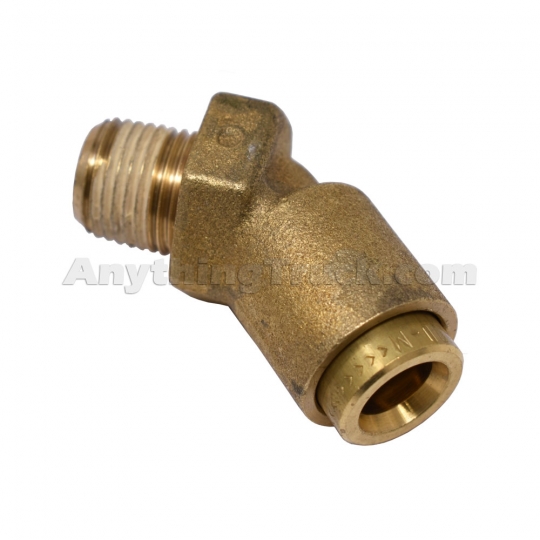 Velvac 017980 45 Degree Fixed Push to Connect Fitting, 1/8" NPT, 1/4" Tube