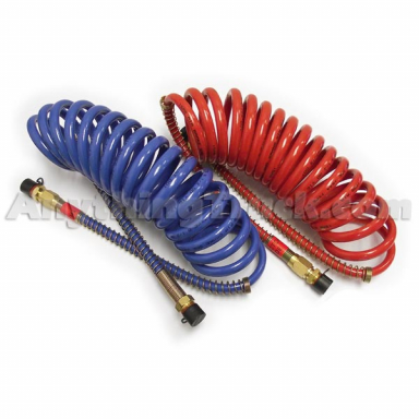 PTP 022025 15 ft. Service and Emergency Coiled Nylon Air Brake Hose Assemblies