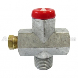 PTP 032221 Pressure Protection Valve, 70 PSI Closing Pressure, 1/2" NPT Inlet, 1/4" NPT Outlets