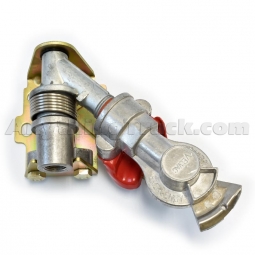 PTP 035168 Pivoting Emergency Gladhand, Red, 3/8" NPT Ports