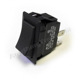 Velvac 090111 Full Size Rocker Switch, Double Pole/Single Throw, 21A @ 14 VDC, 0.25" Flat Blade Term
