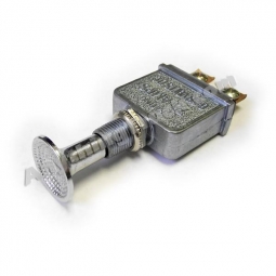 Velvac 090180 Push/Pull Switch, 75A @ 6-28VDC, SPST, Chrome Knob