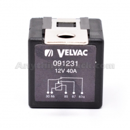 Velvac 091231 Heavy Duty Relay Kit, 12V, 40 Amp