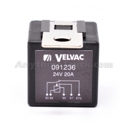 Velvac 091236 Heavy Duty Relay Kit, 24V, 20 Amp With Mounting Tab